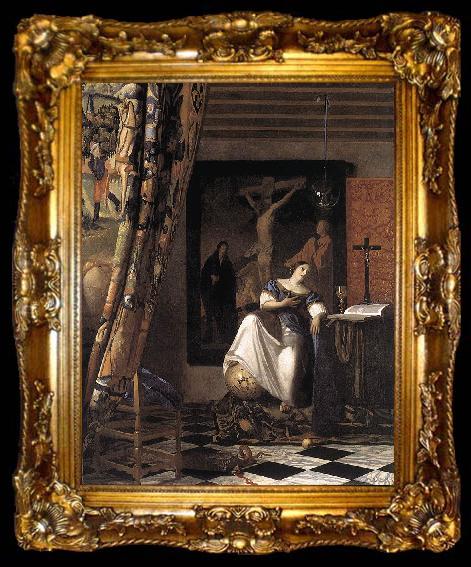 framed  Jan Vermeer The Allegory of the Faith, ta009-2
